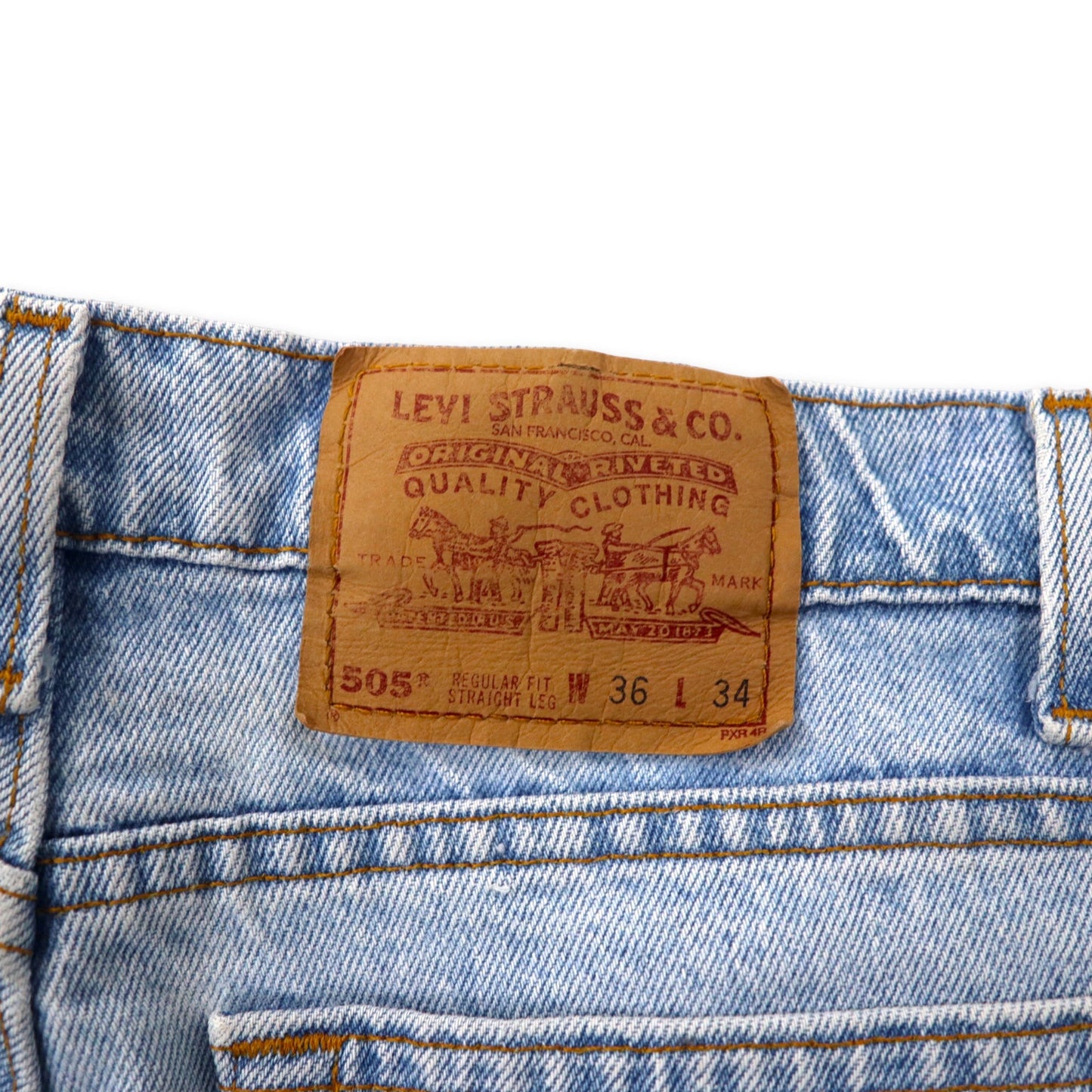 Levi's USA製 90年代 505 テーパード デニムパンツ 36 ブルー アイスウォッシュ 505-4834 REGULAR FIT STRAIGHT LEG