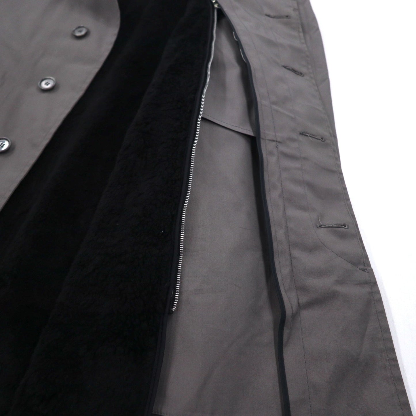 LONDON FOG 80年代 USA製 ステンカラーコート XL グレー  ボアライナー 着脱式 IDEALジップ by WAMSUTTA