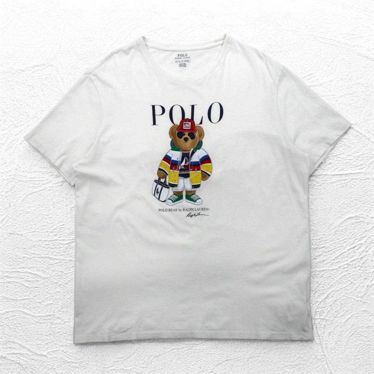 POLO RALPH LAUREN ポロベア Tシャツ XL ホワイト コットン ペルー製