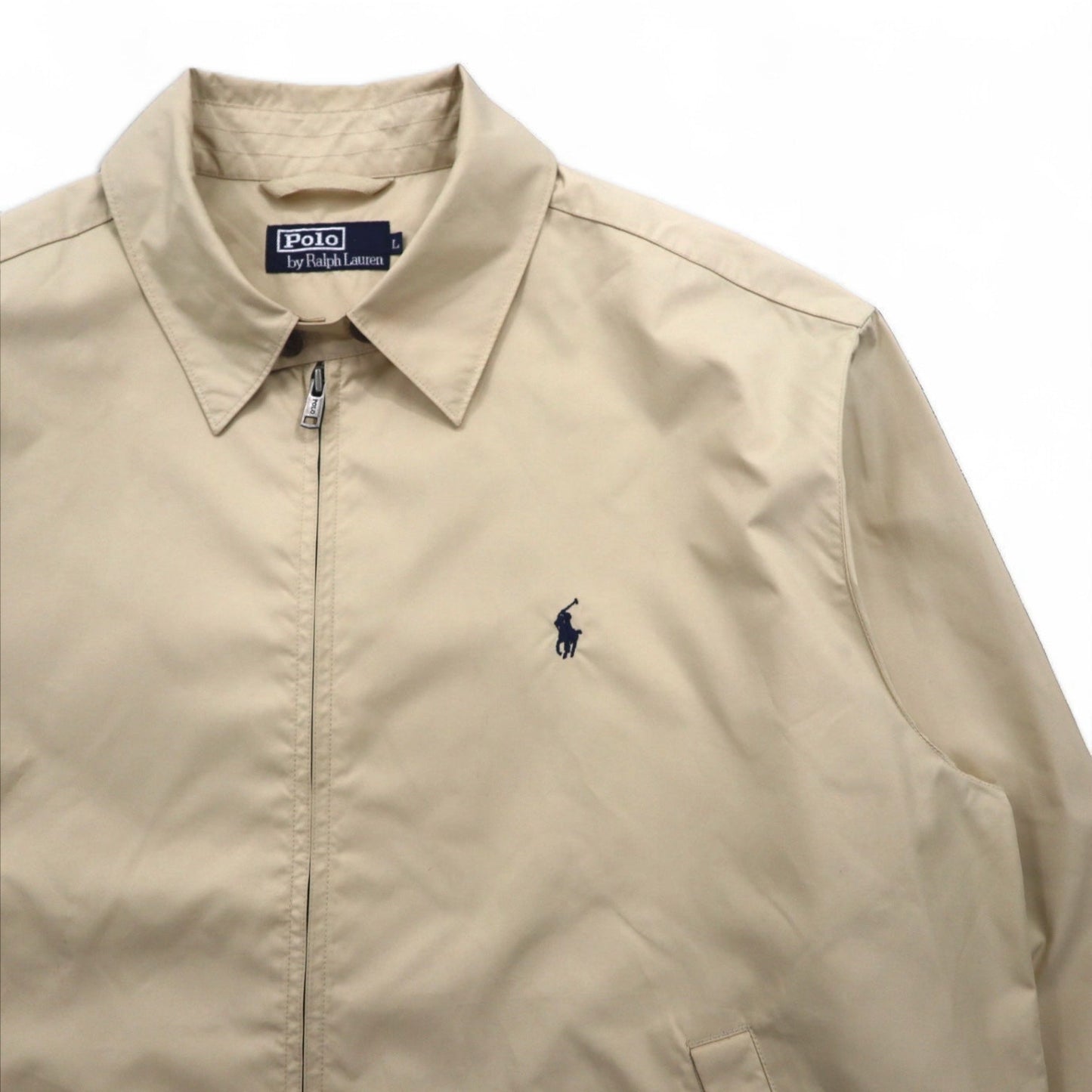 Polo by Ralph Lauren 90年代 スウィングトップ ハリントンジャケット L ベージュ スモールポニー刺繍
