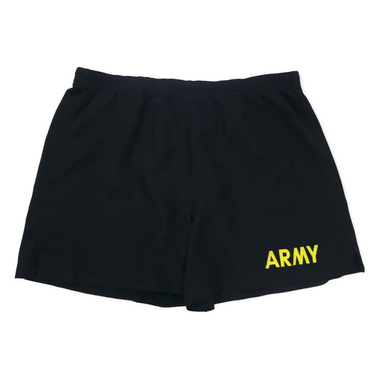 US ARMY 米軍 APFU フィジカル トレーニング ショーツ M ブラック ポリエステル ミリタリー 8415-01-623-7472 UNICOR POLLOCK LA