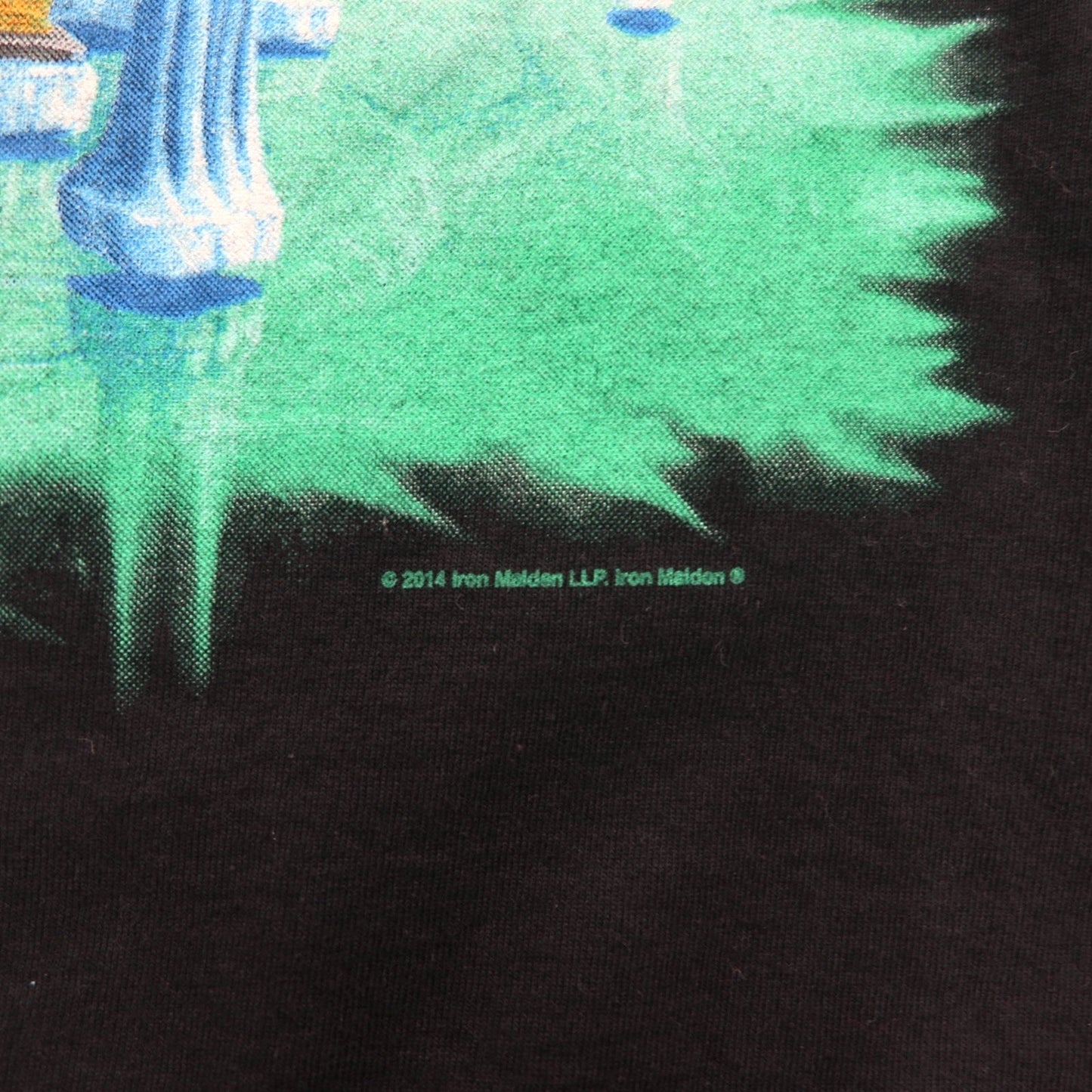 IRON MAIDEN アイアン メイデン バンド Tシャツ L ブラック 両面プリント ユニオンジャック FRUIT OF THE LOOM モロッコ製