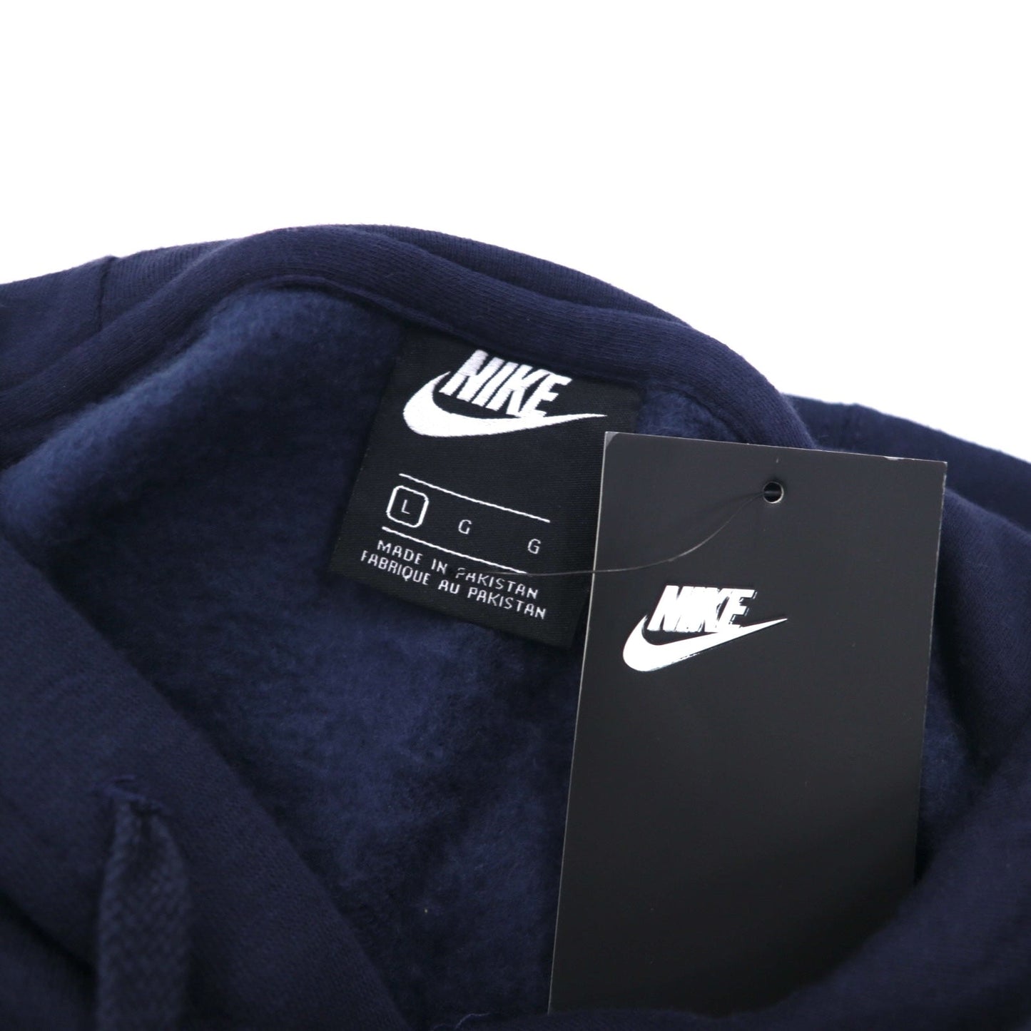 NIKE スウォッシュロゴ プリント プルオーバーパーカー L ネイビー NSW CLUB HOODIE BV2973-410 パキスタン製 未使用品