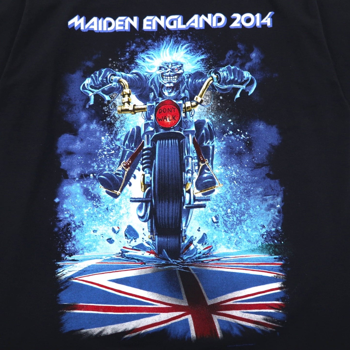 IRON MAIDEN アイアン メイデン バンド Tシャツ L ブラック 両面プリント ユニオンジャック FRUIT OF THE LOOM モロッコ製
