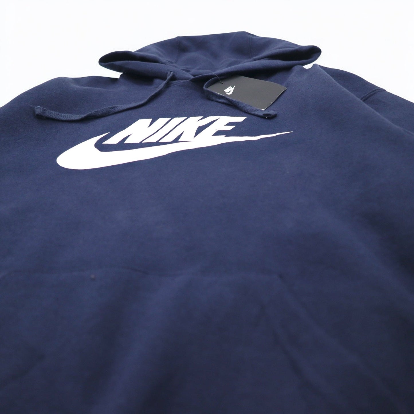 NIKE スウォッシュロゴ プリント プルオーバーパーカー L ネイビー NSW CLUB HOODIE BV2973-410 パキスタン製 未使用品