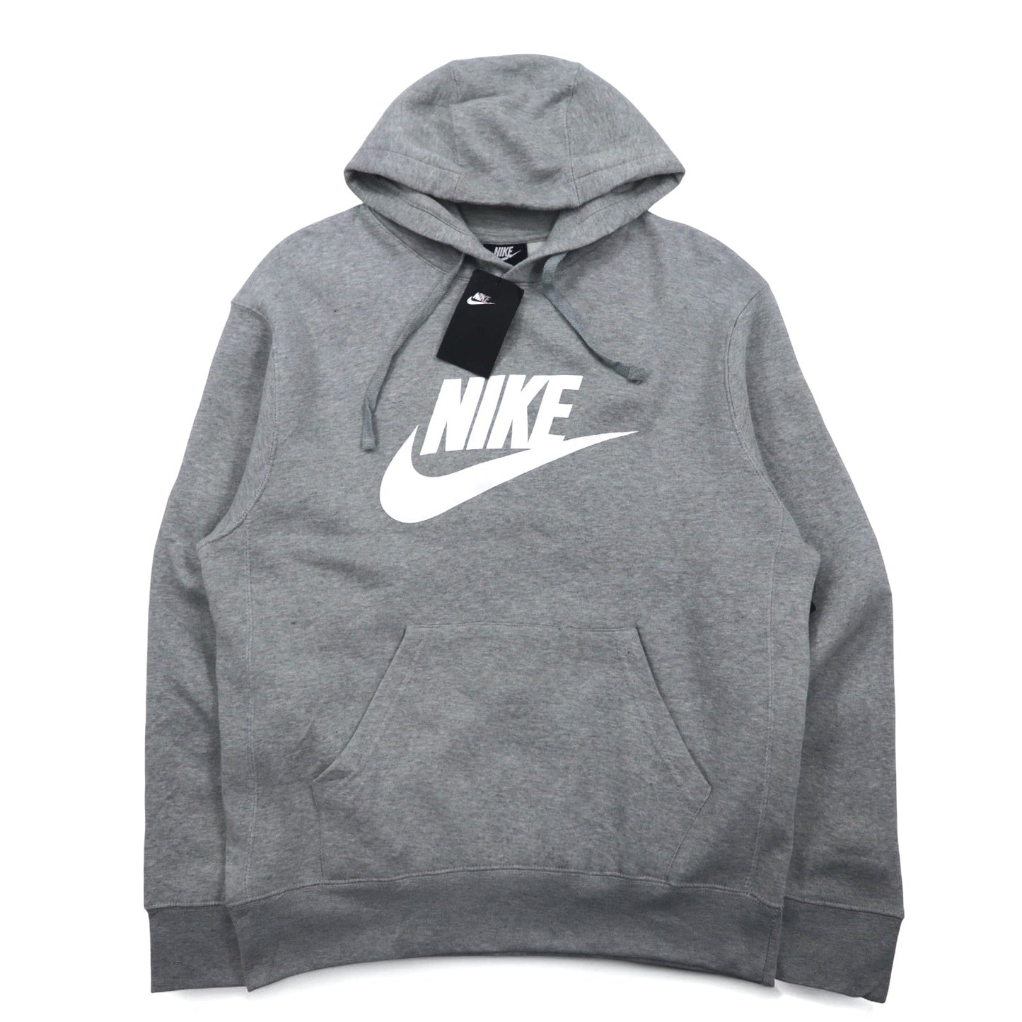 NIKE スウォッシュロゴ プリント プルオーバーパーカー L グレー NSW CLUB HOODIE BV2973-063 パキスタン製 未使用品