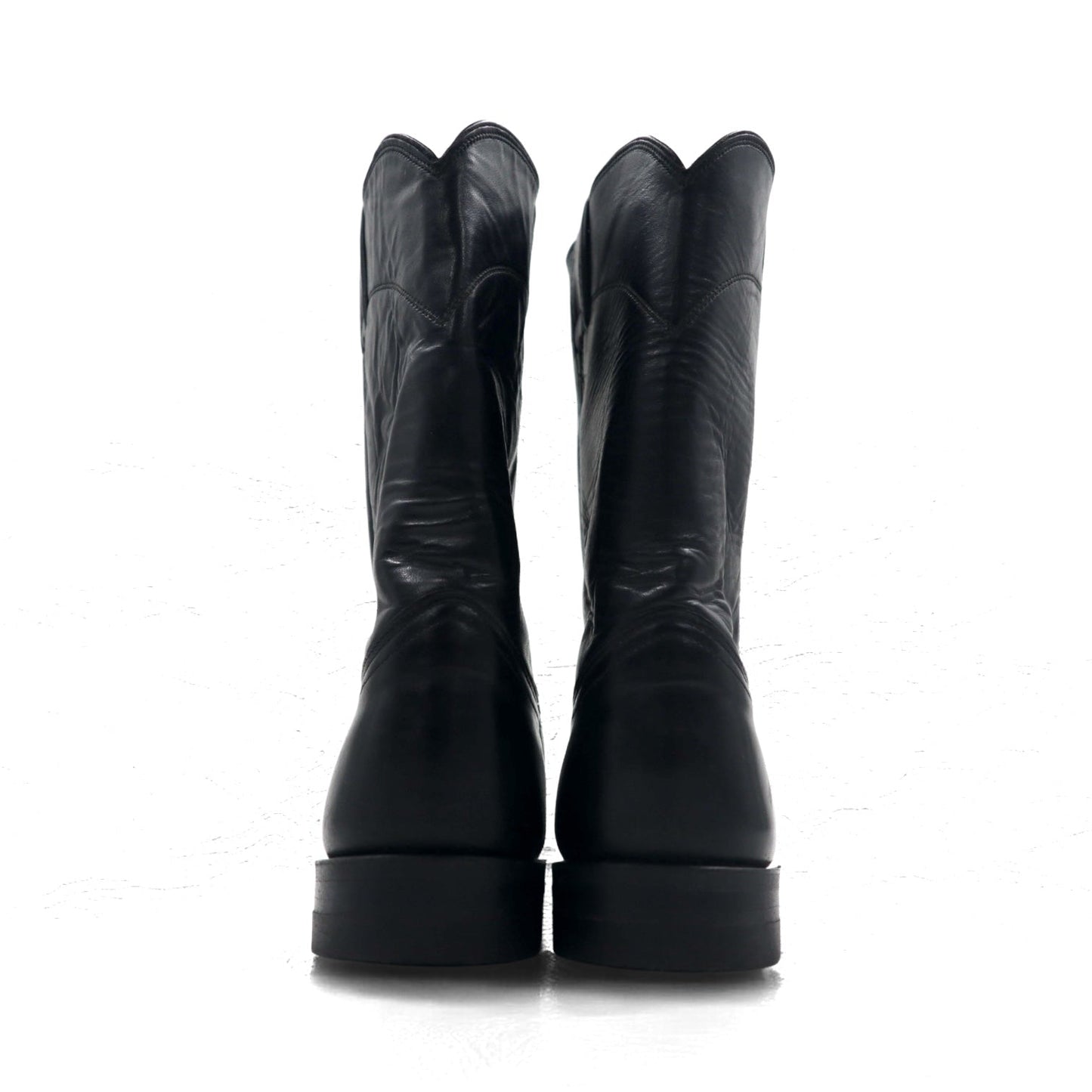 JUSTIN ウエスタンブーツ ローパーブーツ 28cm ブラック レザー L3703