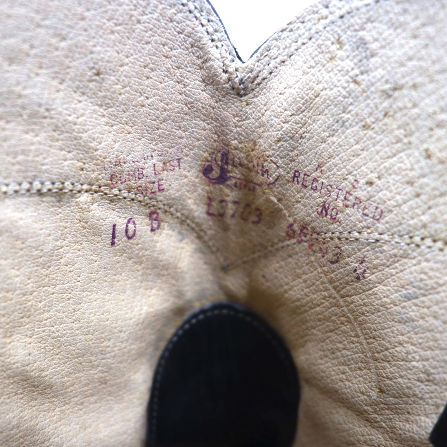 JUSTIN ウエスタンブーツ ローパーブーツ 28cm ブラック レザー L3703