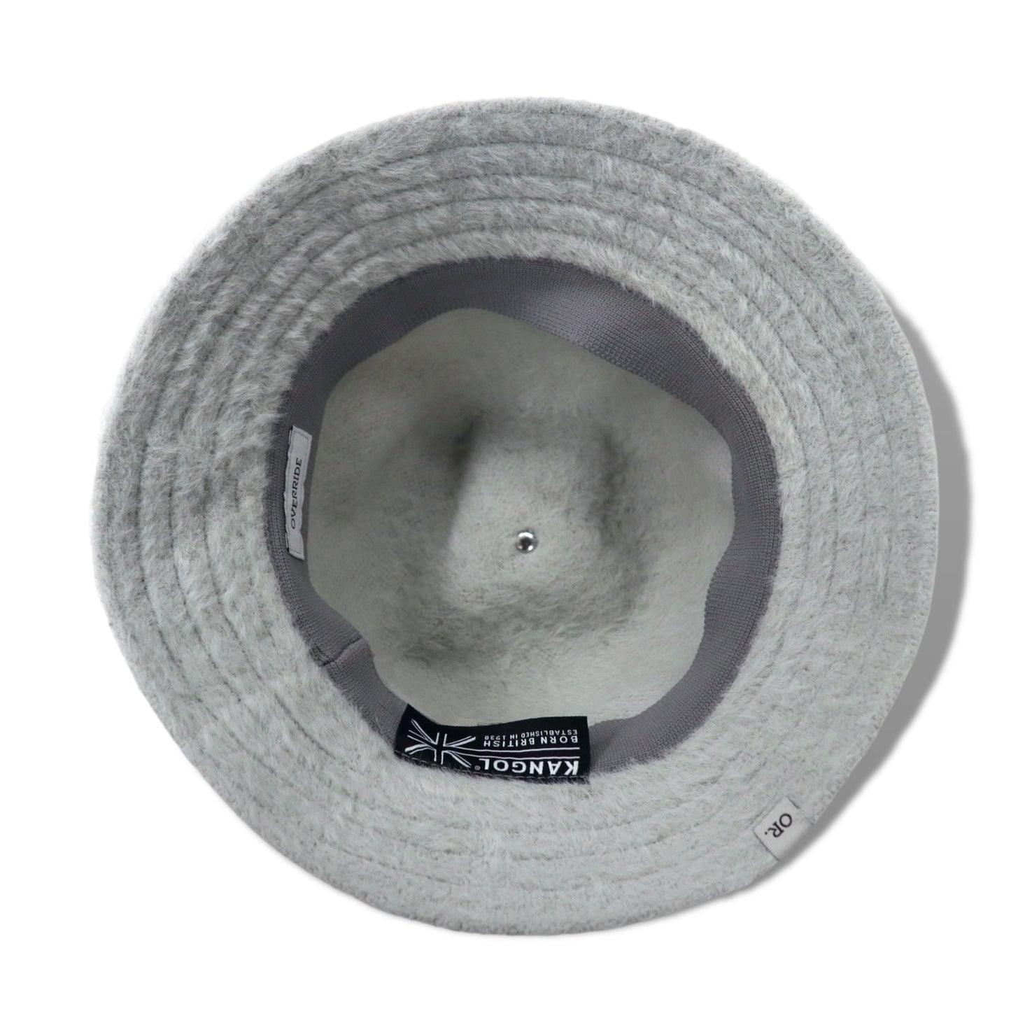 KANGOL × OVERRIDE バケットハット L グレー アクリル SYNTHETIC FURGORA CASUAL K3483PJ