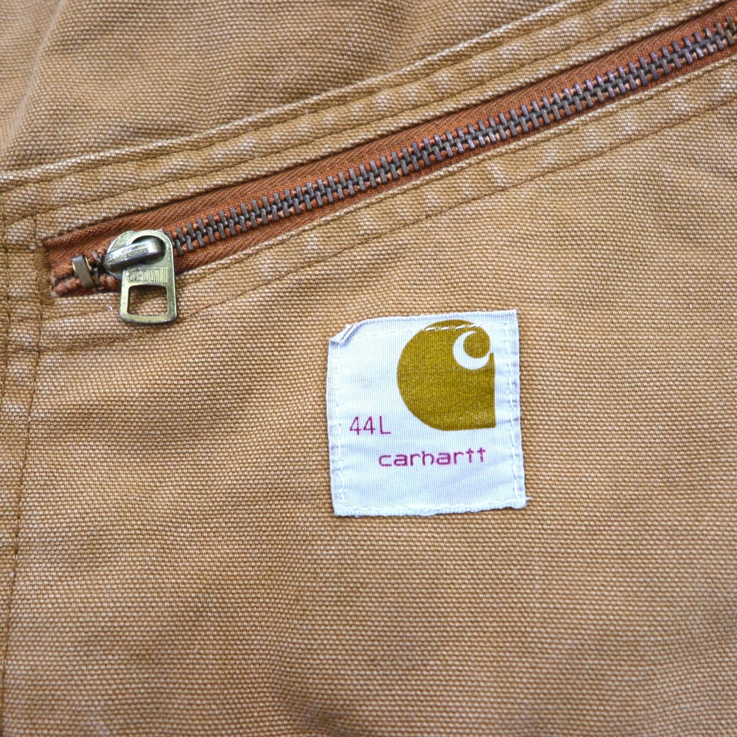 carhartt 70年代 USA製 ダック パデット オールインワン つなぎ L キャメル キルティングライナー GRIPPER ZIPPER 996QZ