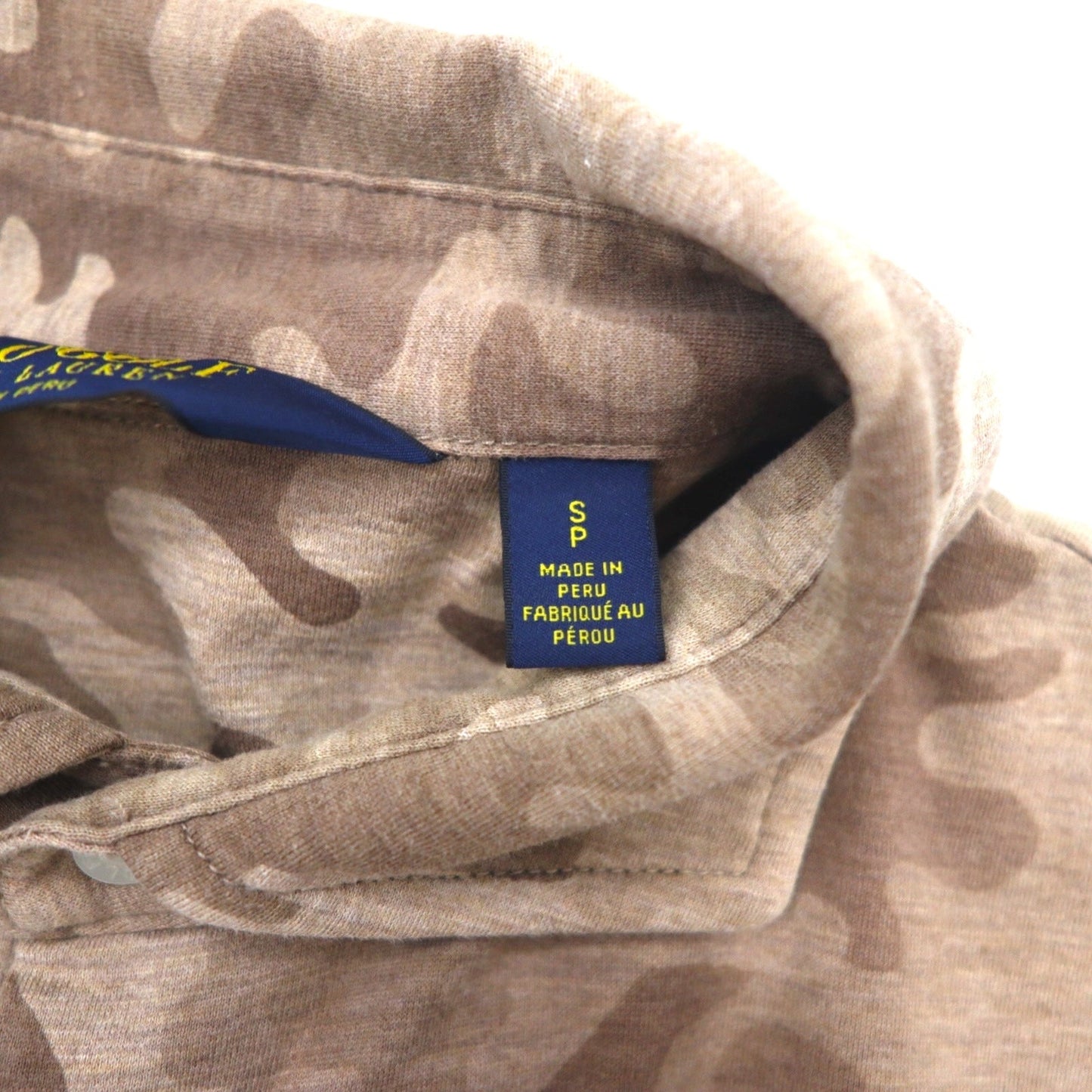 POLO GOLF RALPH LAUREN ポロシャツ S ブラウン カモフラ スモールポニー刺繍 ペルー製