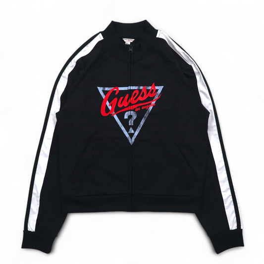 GUESS ORIGINALS トラックジャケット ジャージ M ブラック サイドライン ロゴプリント