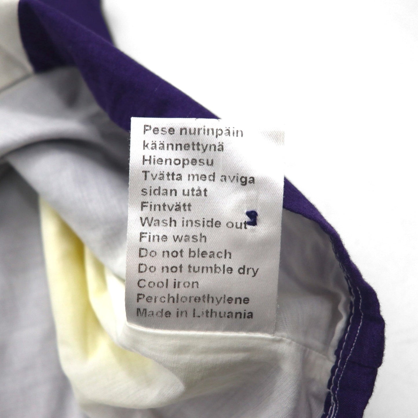 marimekko ノースリーブ クロップド トップス ブラウス S ホワイト パープル 総柄 ウニッコ