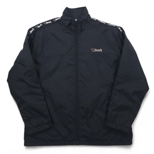Bear USA 90年代 スタンドカラー ナイロンジャケット ジャージ XL ブラック ロゴテープ サイドライン
