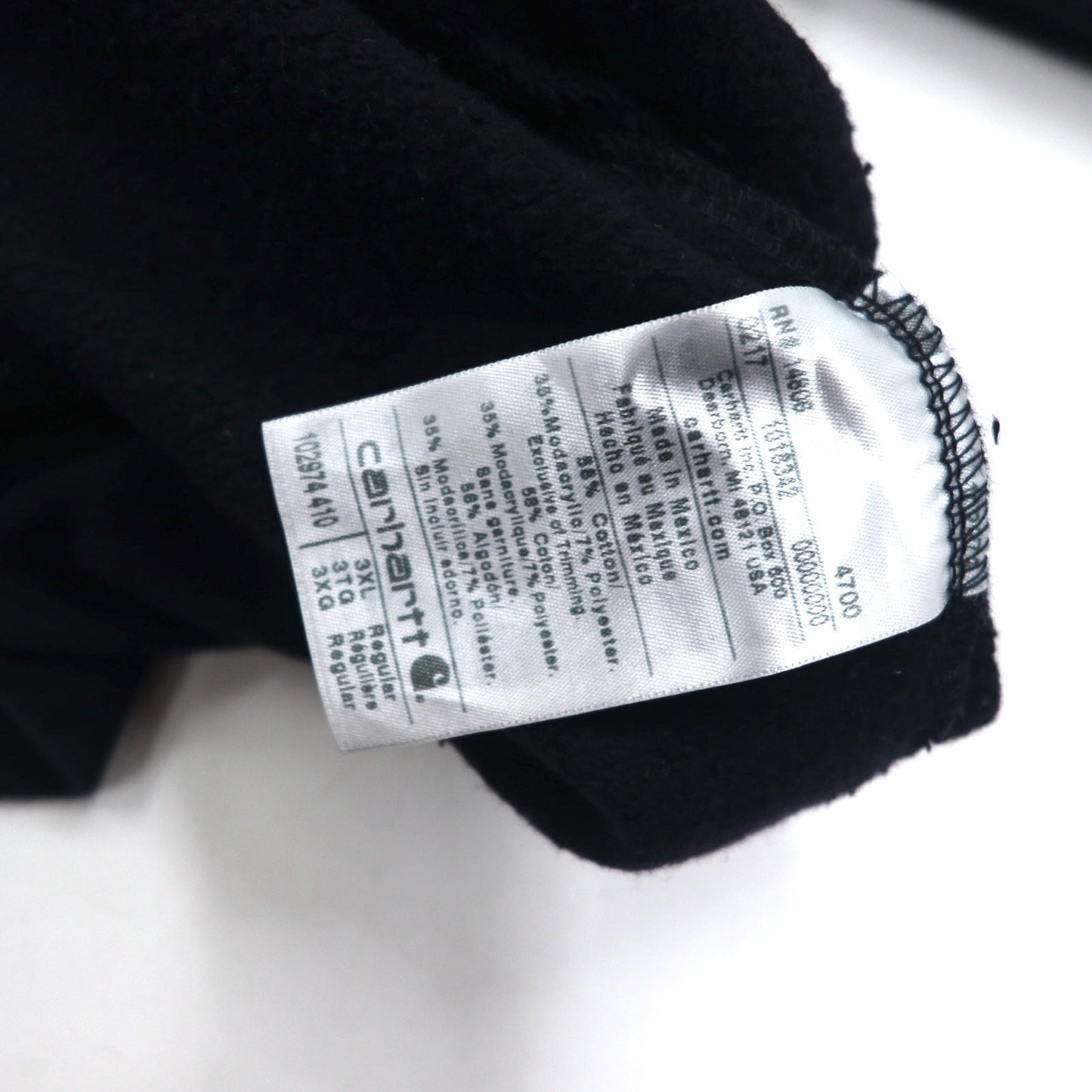 Carhartt ビッグサイズ ヘビーウェイト フルジップパーカー 3XL ネイビー Heavyweight Zip Front Hooded Sweatshirt 102974 メキシコ製
