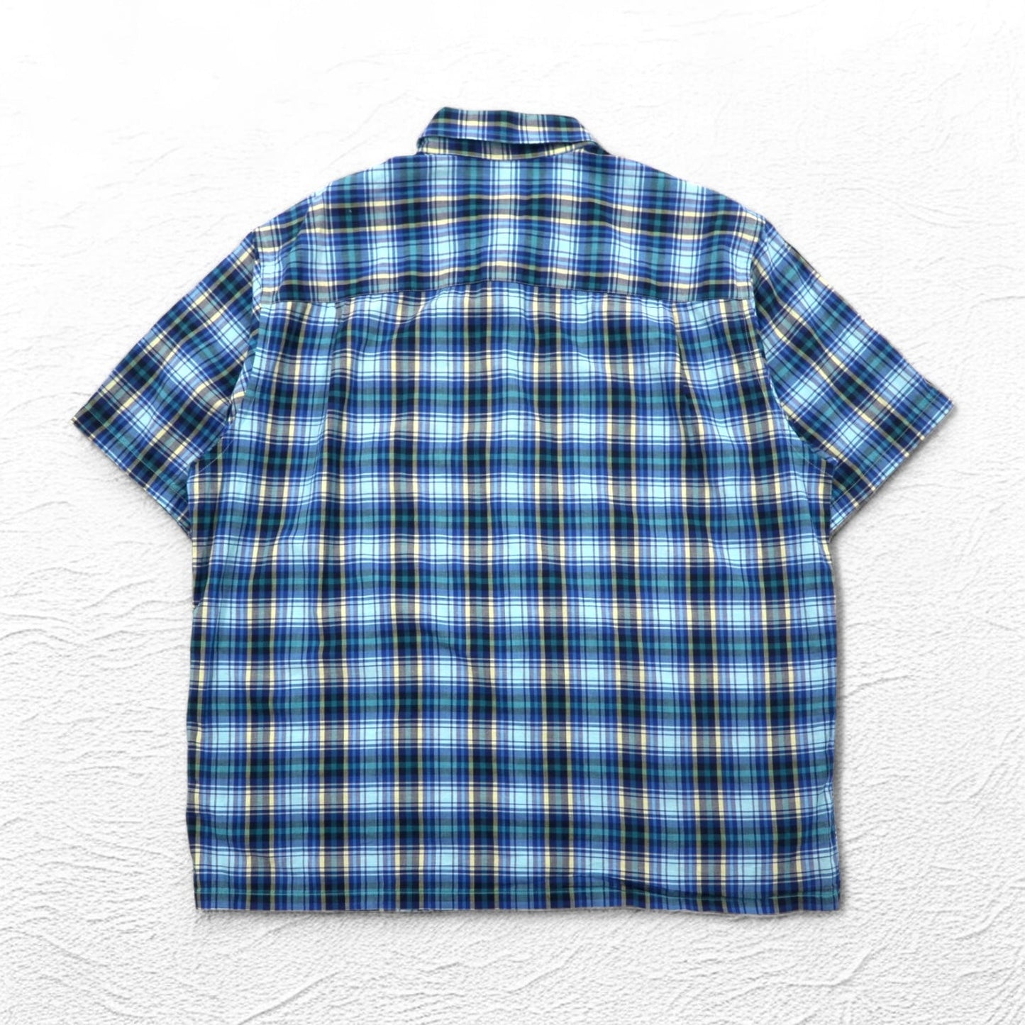 PENDLETON 半袖シャツ XL ブルー チェック コットン 胸ポケット