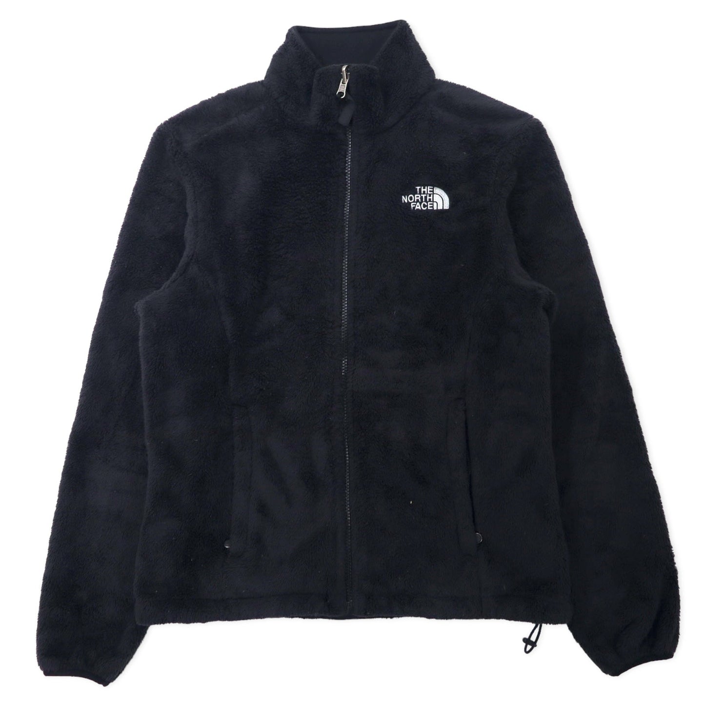 THE NORTH FACE フルジップ フリースジャケット S ブラック ポリエステル ワンポイントロゴ刺繍
