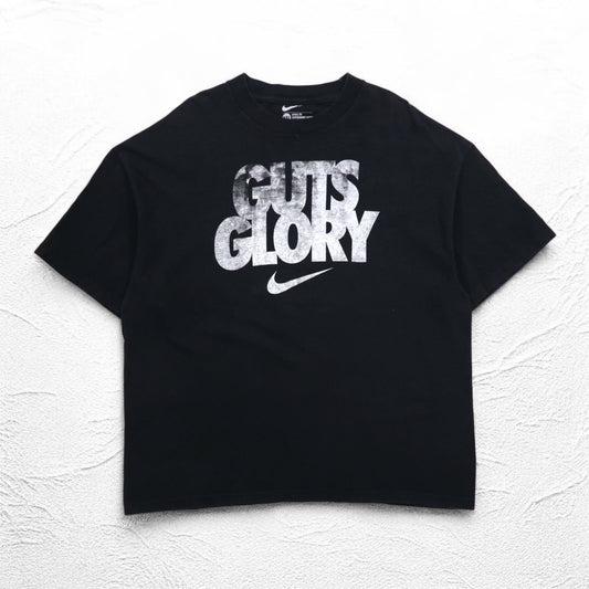 NIKE ルーズフィット Tシャツ 2XL ブラック LOOSE FIT スウォッシュ GUTS GLORY メキシコ製