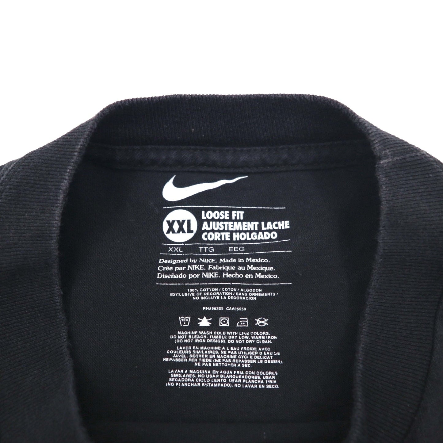 NIKE ルーズフィット Tシャツ 2XL ブラック LOOSE FIT スウォッシュ GUTS GLORY メキシコ製