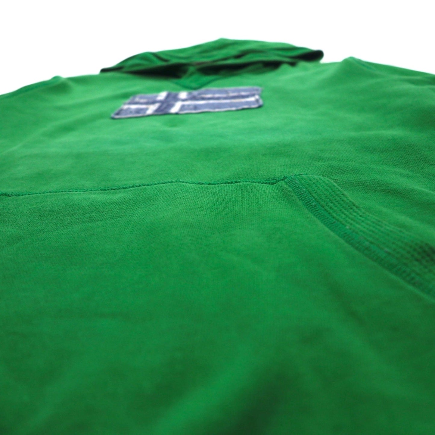 NAPAPIJRI プルオーバー パーカー M グリーン コットン 裏起毛 フロントポケット