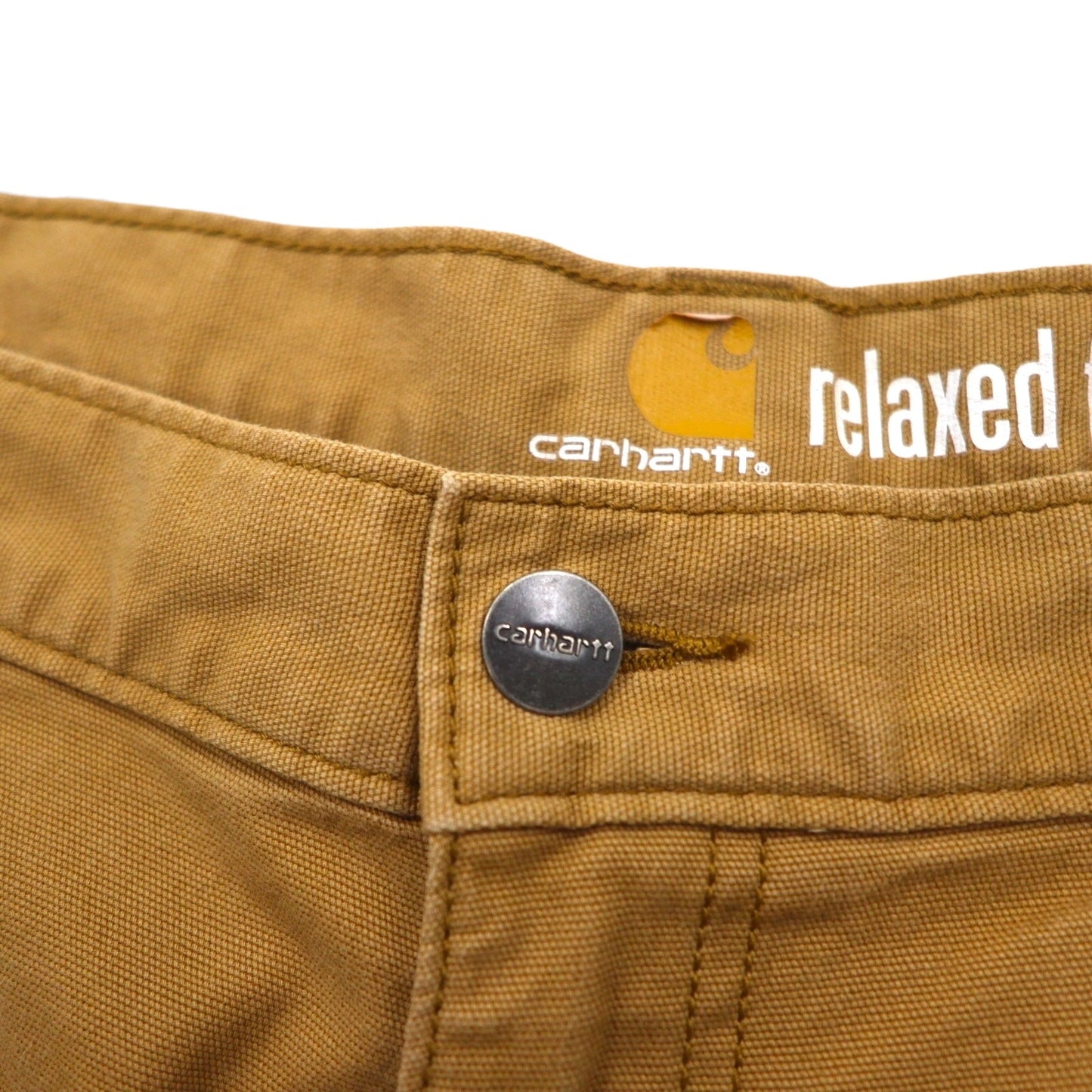 Carhartt リラックスフィット ダック地 ショート ワークパンツ RUGGED FLEX RIGBY WORK SHORTS ハーフパンツ L ベージュ 102514