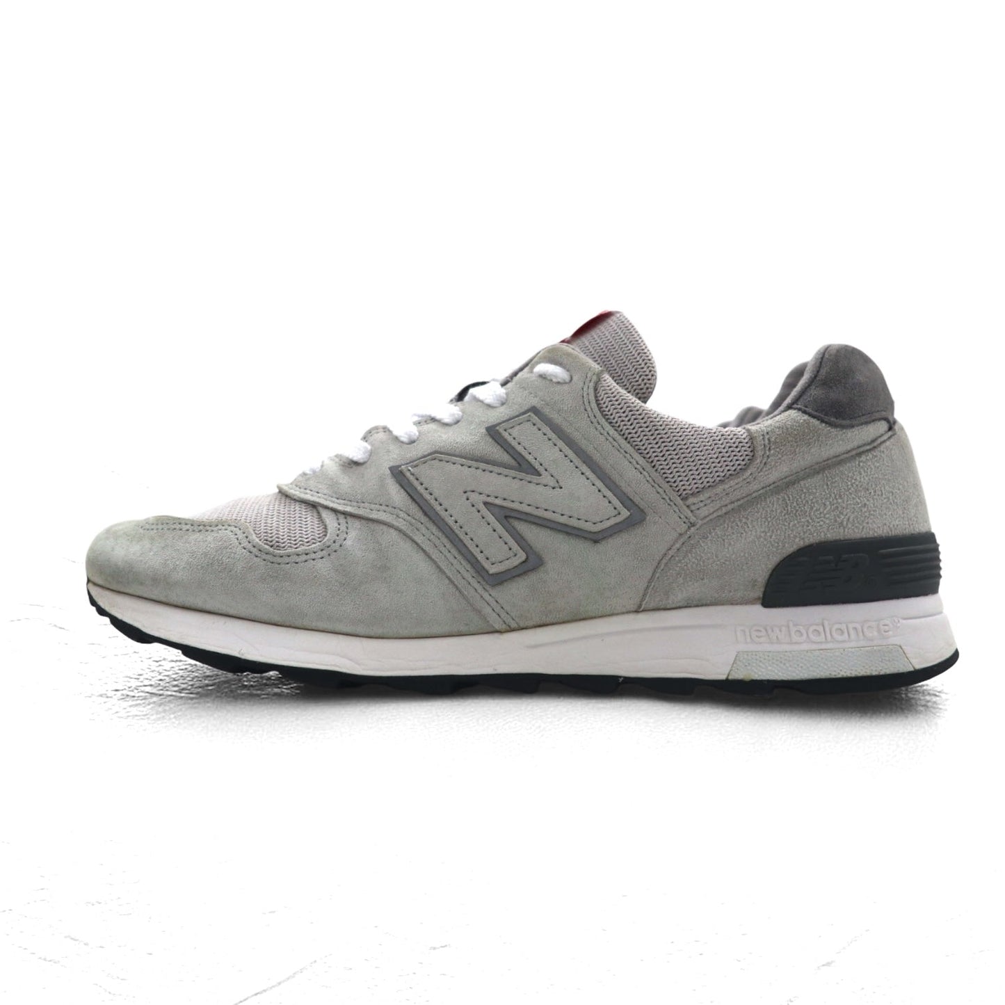 new balance USA製 1400 ピッグスキン スエードレザー スニーカー 27.5cm グレー メッシュ M1400OG