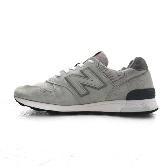 new balance USA製 1400 ピッグスキン スエードレザー スニーカー 27.5cm グレー メッシュ M1400OG
