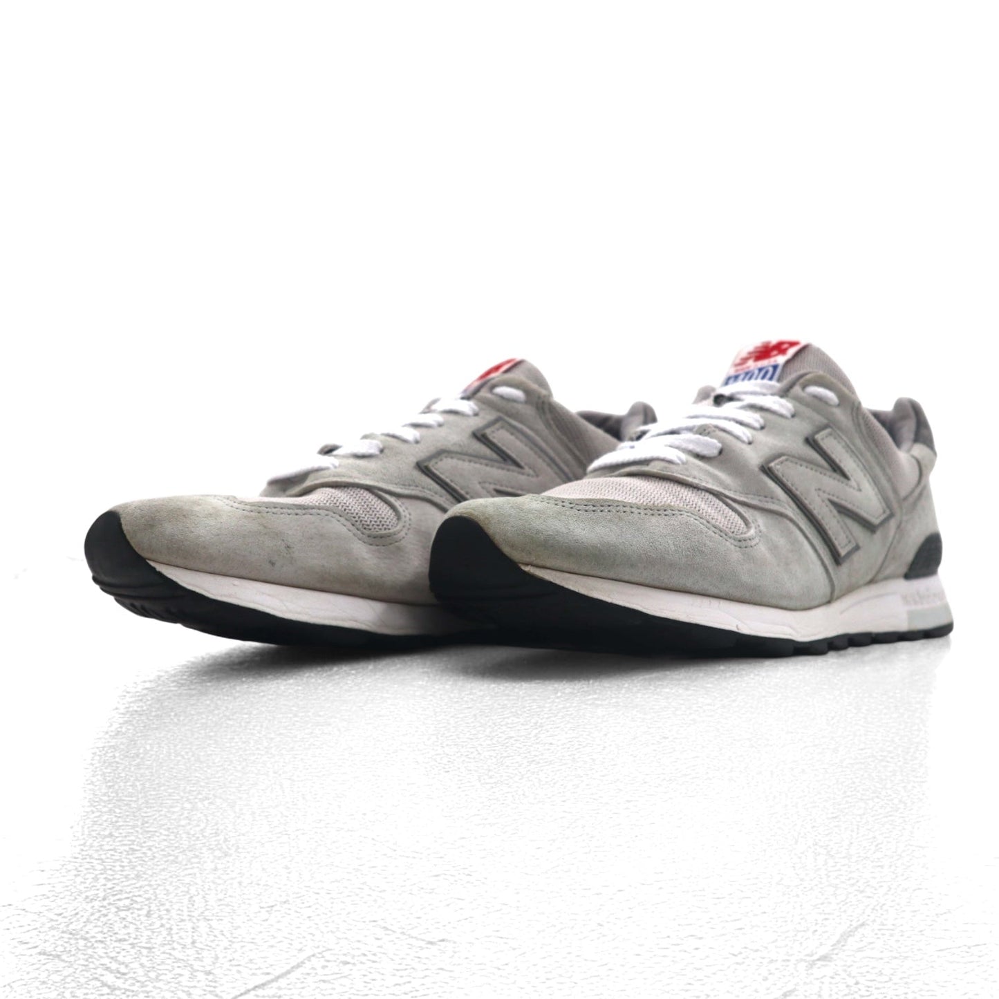 new balance USA製 1400 ピッグスキン スエードレザー スニーカー 27.5cm グレー メッシュ M1400OG