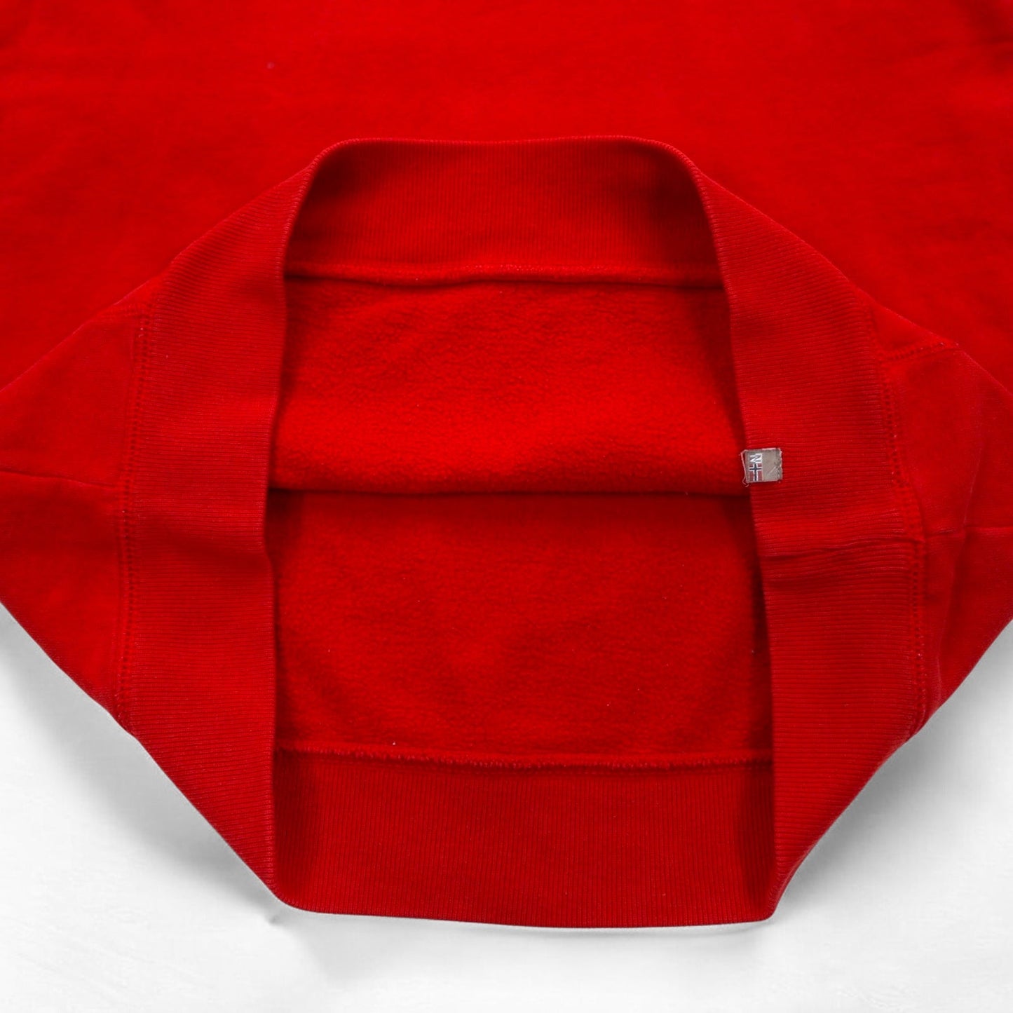 NAPAPIJRI プルオーバー パーカー M レッド コットン 裏起毛 フロントポケット