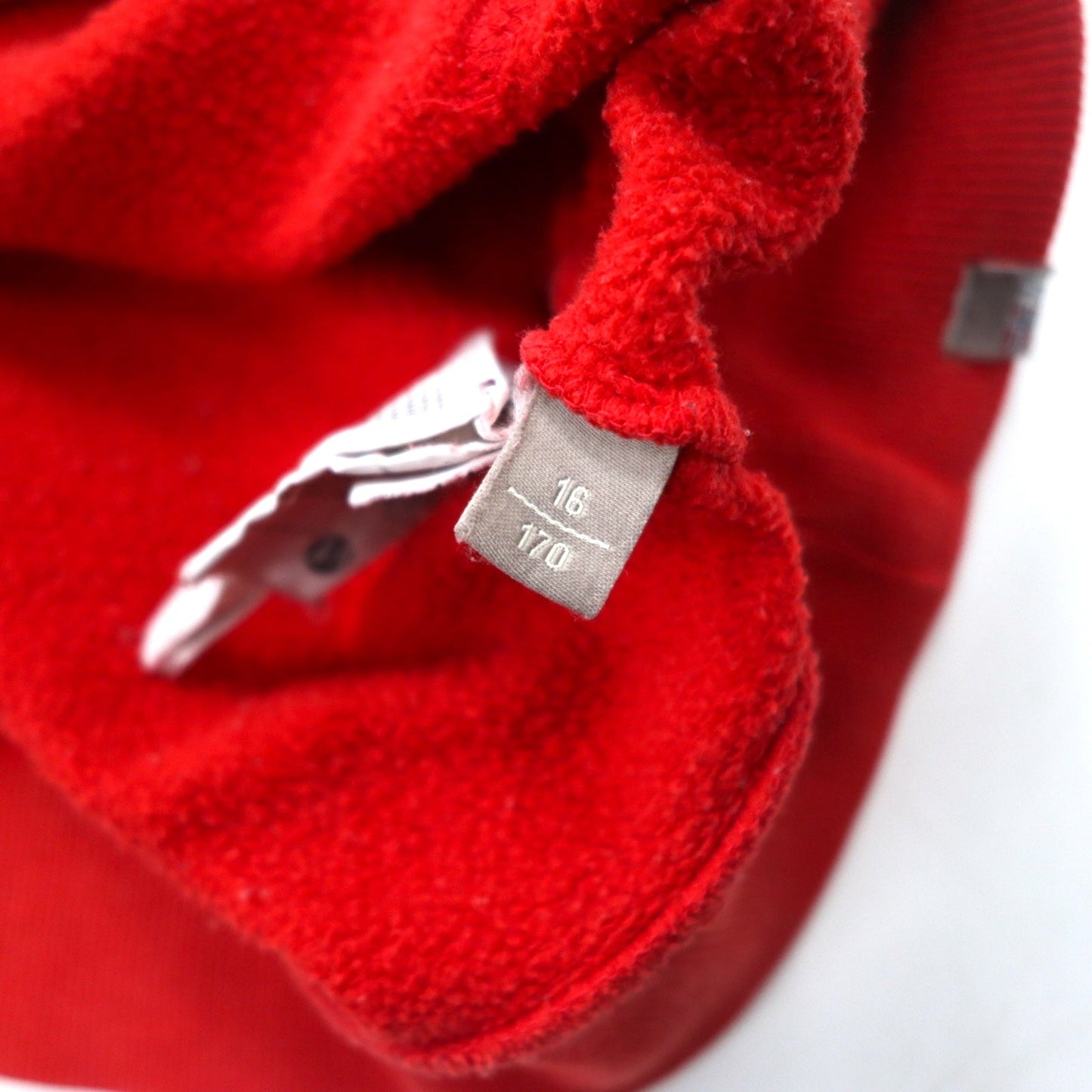 NAPAPIJRI プルオーバー パーカー M レッド コットン 裏起毛 フロントポケット