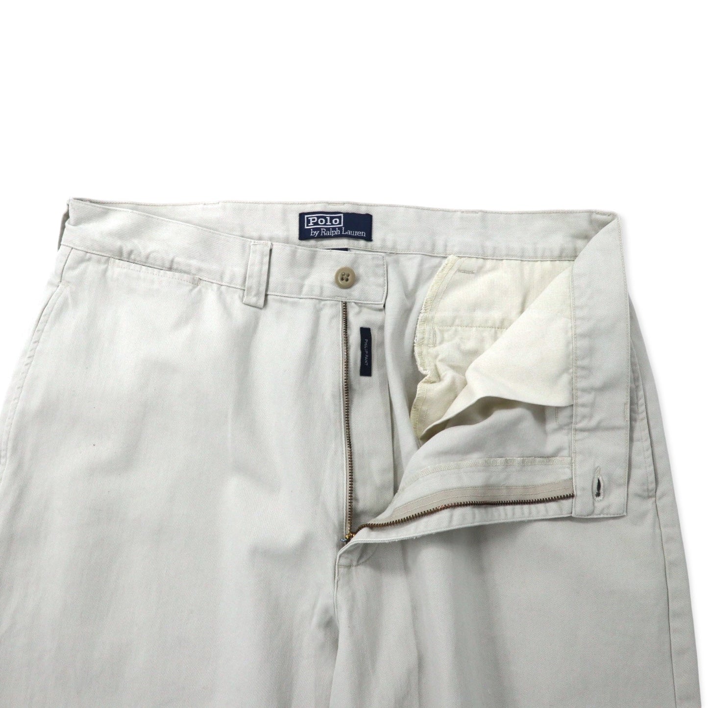 Polo by Ralph Lauren ワイドシルエット テーパード チノパンツ 35 ベージュ コットン PHILIP PANT メキシコ製