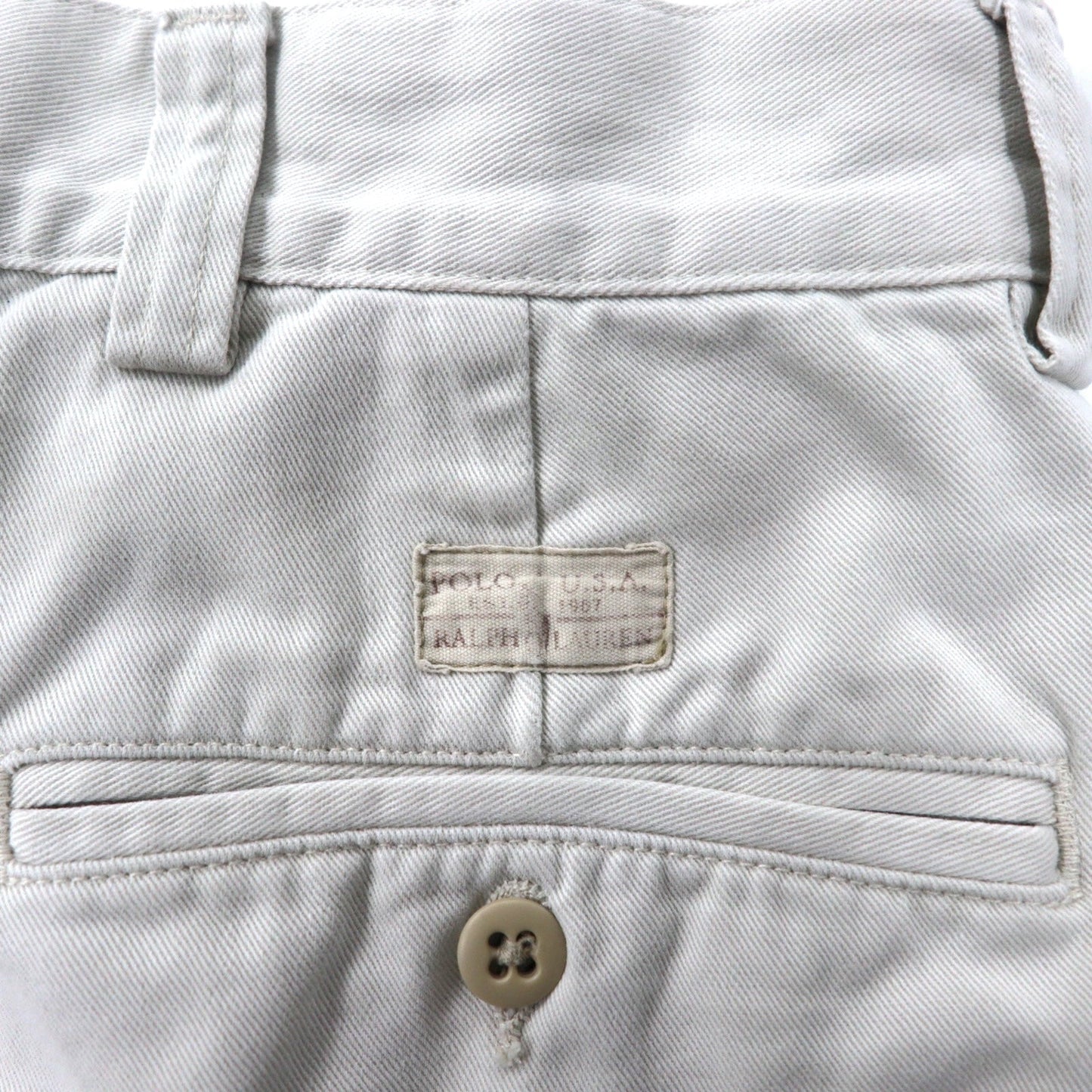 Polo by Ralph Lauren ワイドシルエット テーパード チノパンツ 35 ベージュ コットン PHILIP PANT メキシコ製