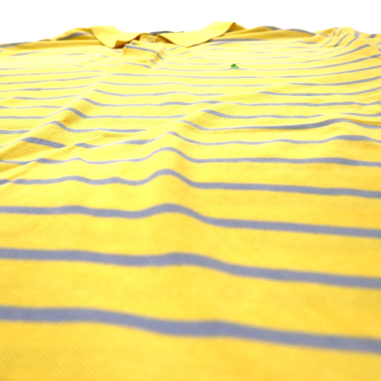 Polo by Ralph Lauren ボーダー ポロシャツ 3X BIG イエロー ブルー コットン 鹿の子 スモールポニー刺繍 ビッグサイズ