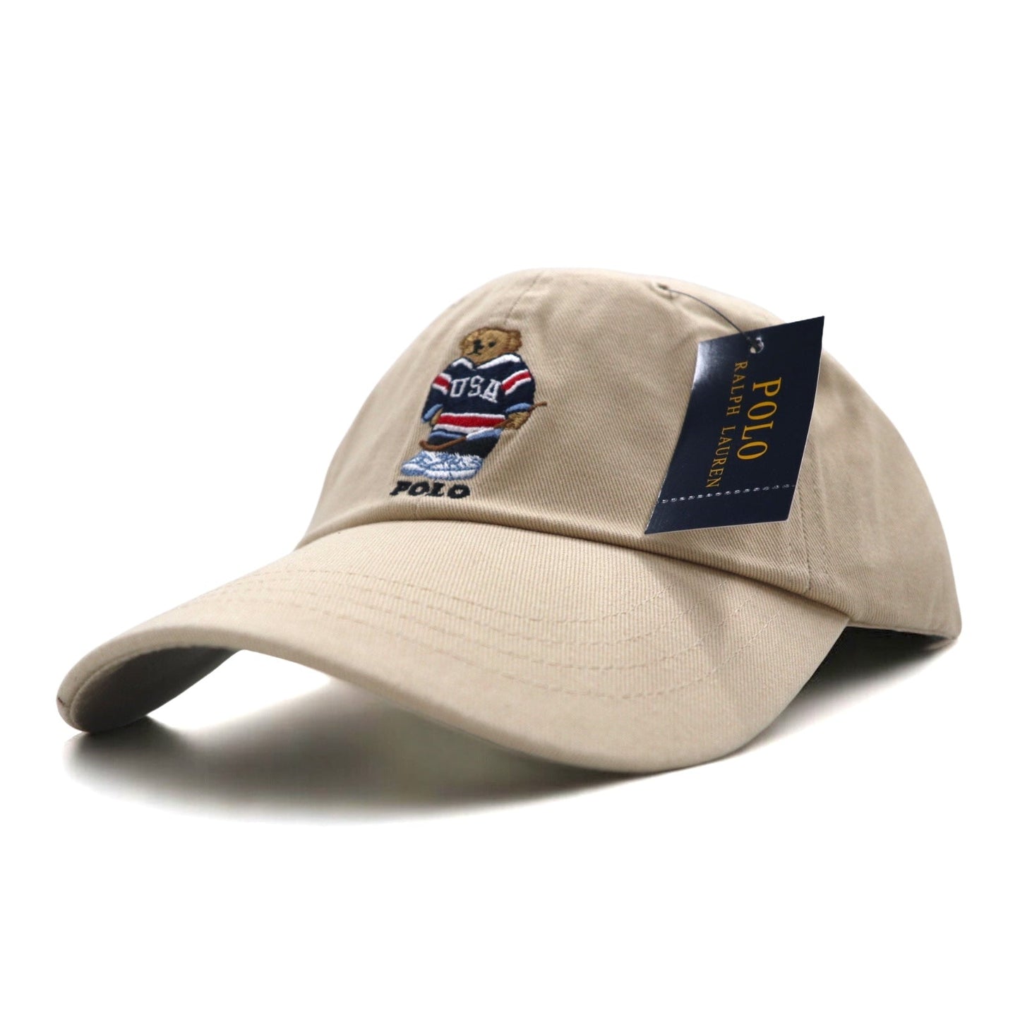POLO RALPH LAUREN ポロベア ベースボールキャップ ONE ベージュ コットン ロゴ刺繍 710548524004 BSR 未使用品