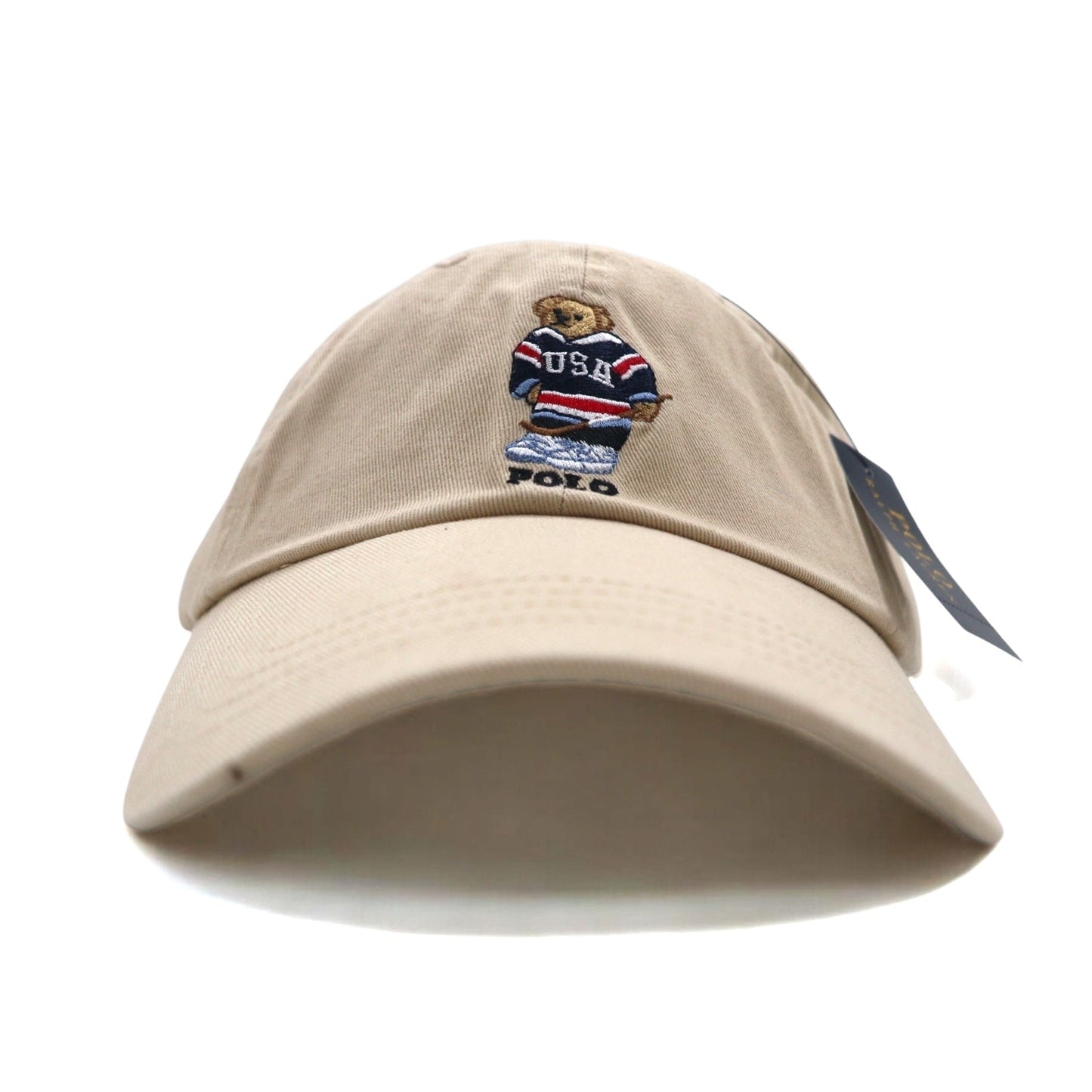 POLO RALPH LAUREN ポロベア ベースボールキャップ ONE ベージュ コットン ロゴ刺繍 710548524004 BSR 未使用品