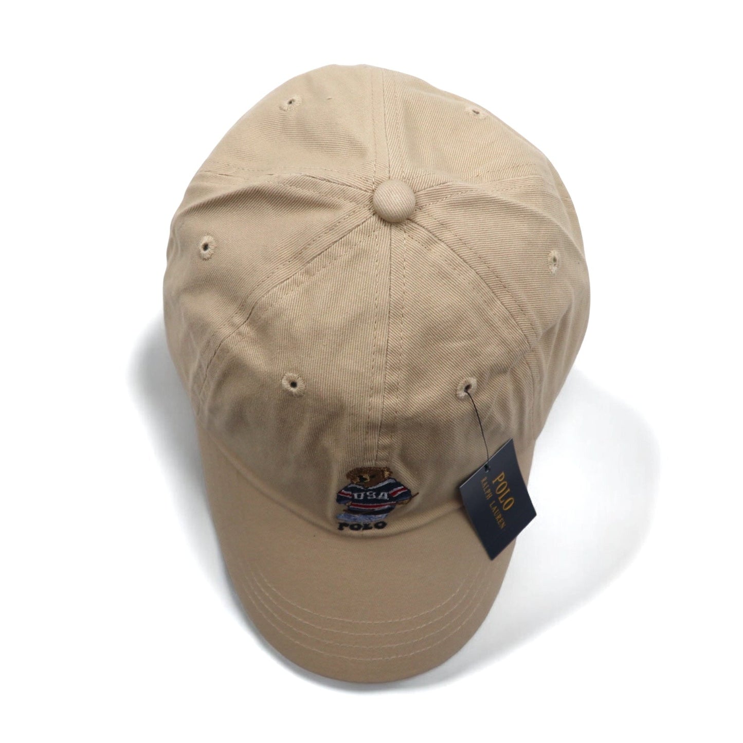 POLO RALPH LAUREN ポロベア ベースボールキャップ ONE ベージュ コットン ロゴ刺繍 710548524004 BSR 未使用品