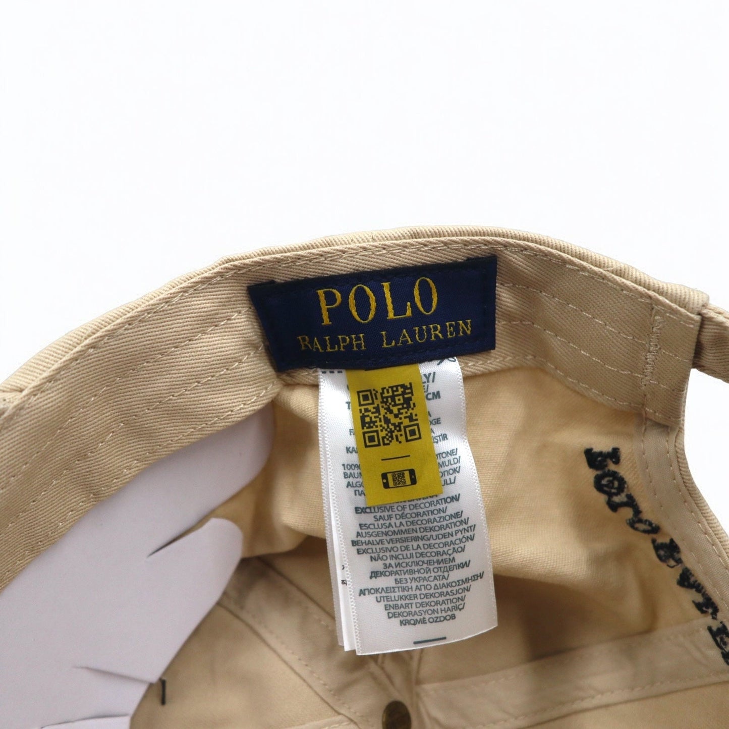 POLO RALPH LAUREN ポロベア ベースボールキャップ ONE ベージュ コットン ロゴ刺繍 710548524004 BSR 未使用品
