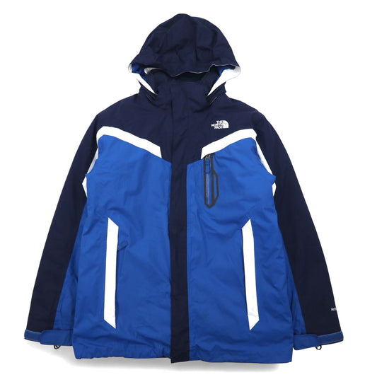 THE NORTH FACE 3WAY マウンテンパーカー XL ブルー HYVENT ハイベント 防水 ジップインジップ搭載 中綿 インサレーションライナー着脱式  A20Y