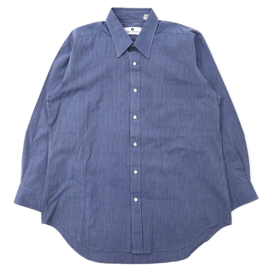 PIERRE BALMAIN ドレスシャツ 42-80 ネイビー ストライプ コットン 日本製