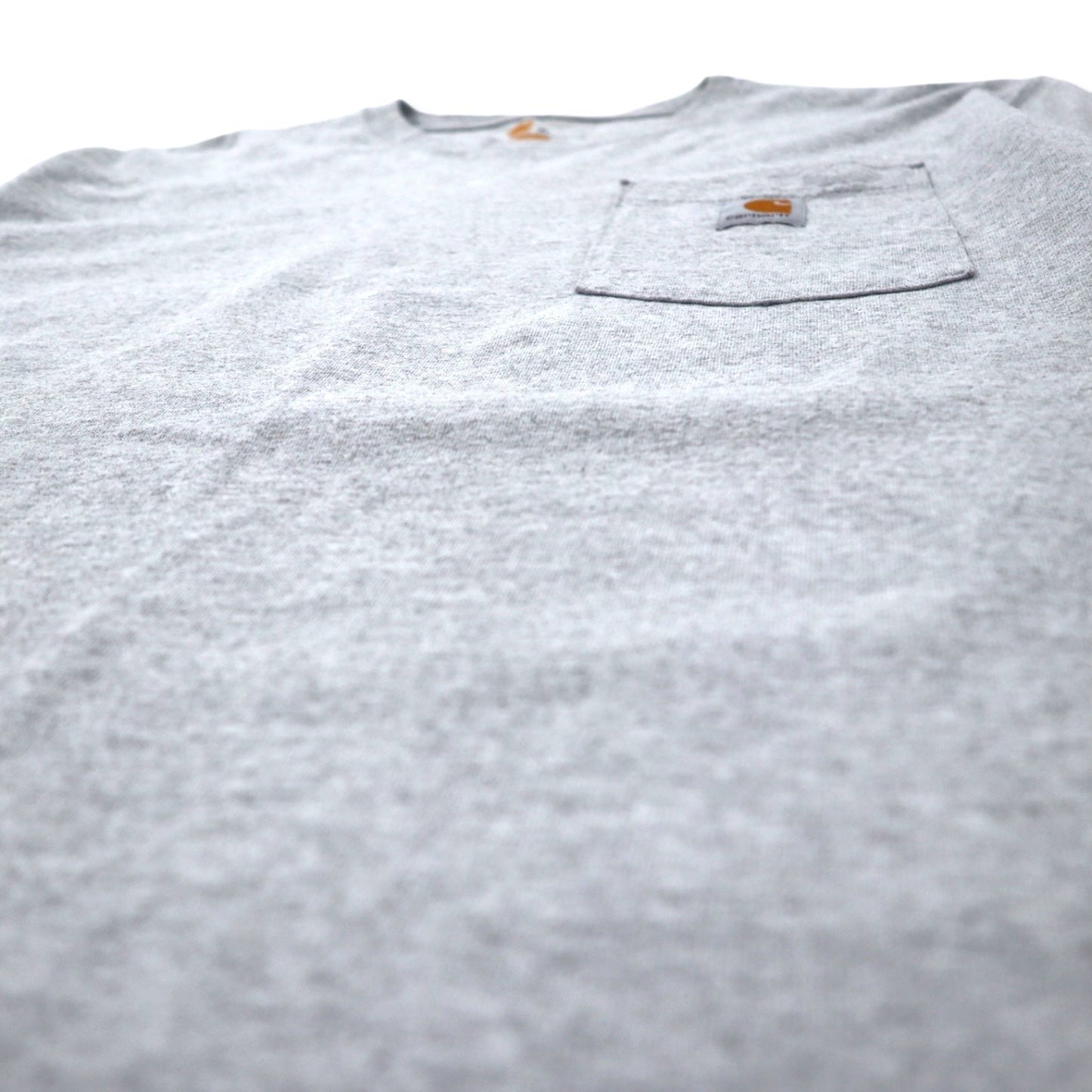 carhartt ロングスリーブ Tシャツ ロンTM グレーコットン ORIGINAL FIT ワンポイントロゴ ホンジュラス製
