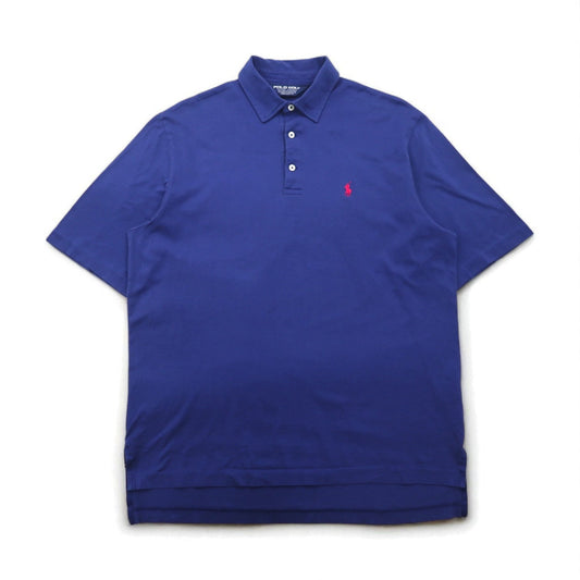 POLO GOLF RALPH LAUREN 90年代 ピマコットン ポロシャツ M ネイビー スモールポニー刺繍 ペルー製