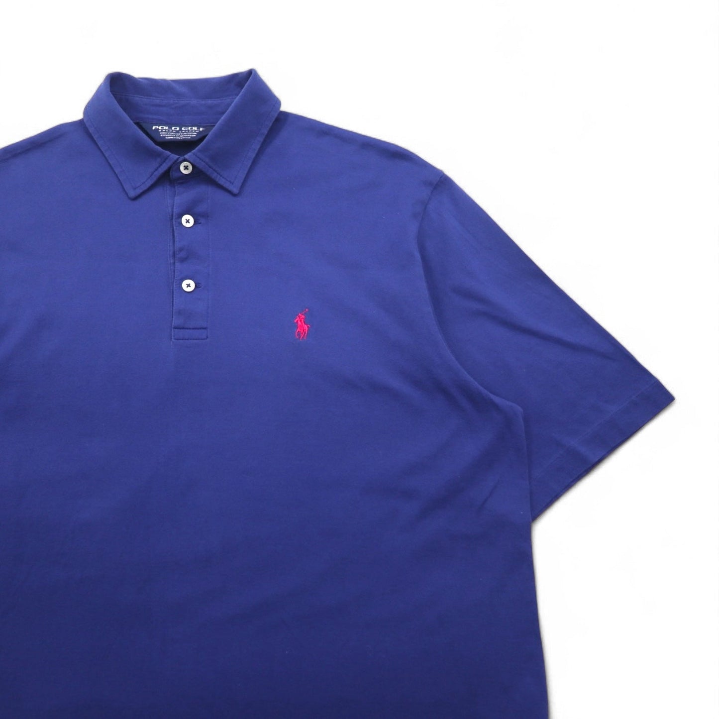 POLO GOLF RALPH LAUREN 90年代 ピマコットン ポロシャツ M ネイビー スモールポニー刺繍 ペルー製