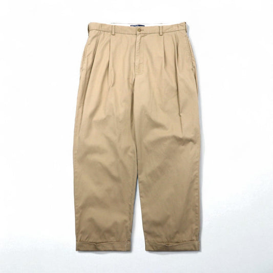 Polo by Ralph Lauren 90年代 HAMMOND PANT ポロチノ 2タック ワイド チノパンツ L ベージュ コットン