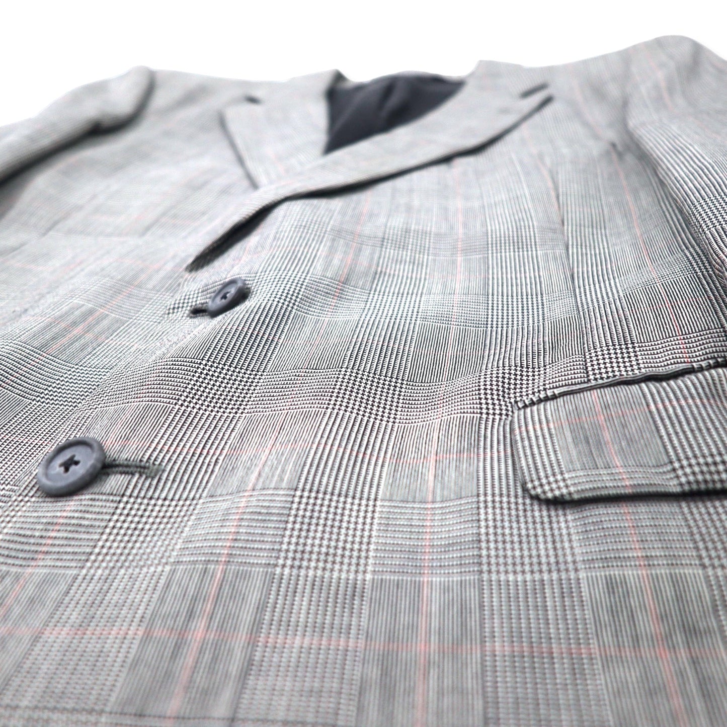 Burberrys USA製 オールド グレンチェック 2B テーラードジャケット L グレー ウール SAKS FIFTH AVENUE