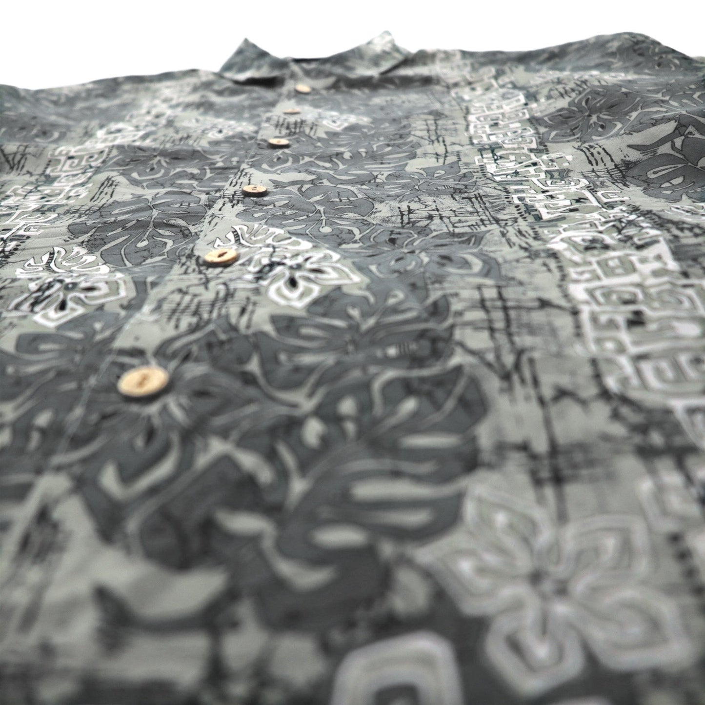 Vintage 90s Hawaiian Shirt 90年代 OXIDE アロハシャツ XL ビッグサイズ カーキ ポリエステル 総柄