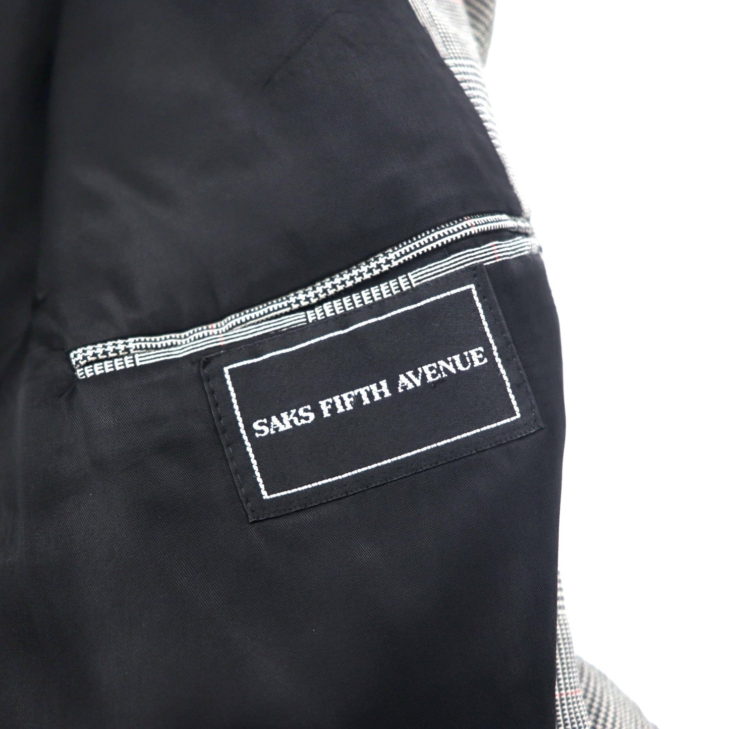 Burberrys USA製 オールド グレンチェック 2B テーラードジャケット L グレー ウール SAKS FIFTH AVENUE