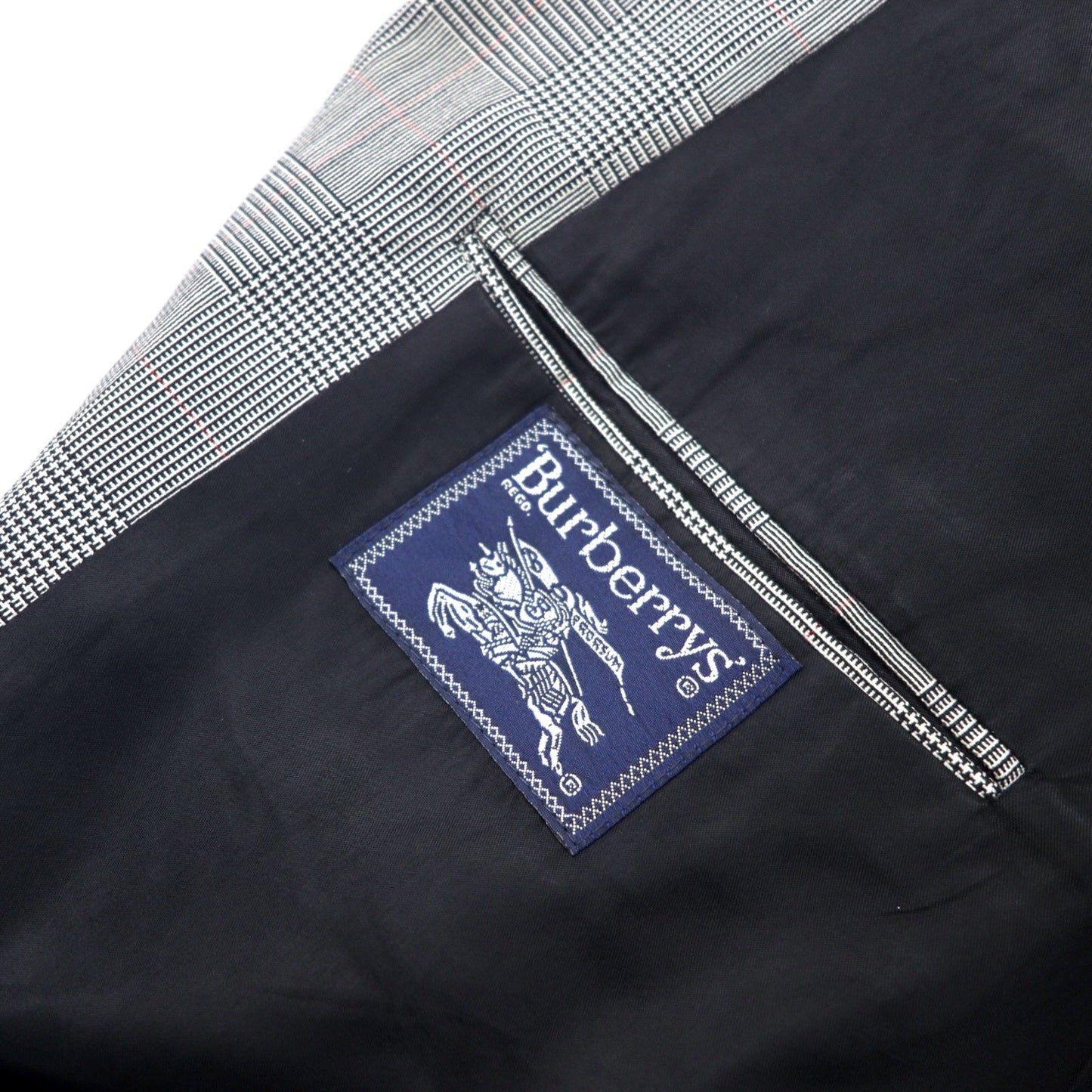 Burberrys USA製 オールド グレンチェック 2B テーラードジャケット L グレー ウール SAKS FIFTH AVENUE