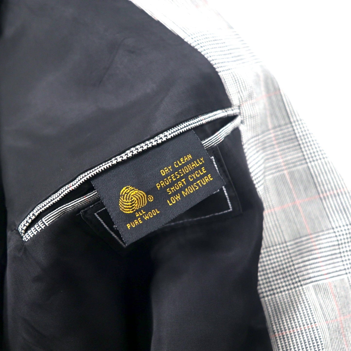 Burberrys USA製 オールド グレンチェック 2B テーラードジャケット L グレー ウール SAKS FIFTH AVENUE