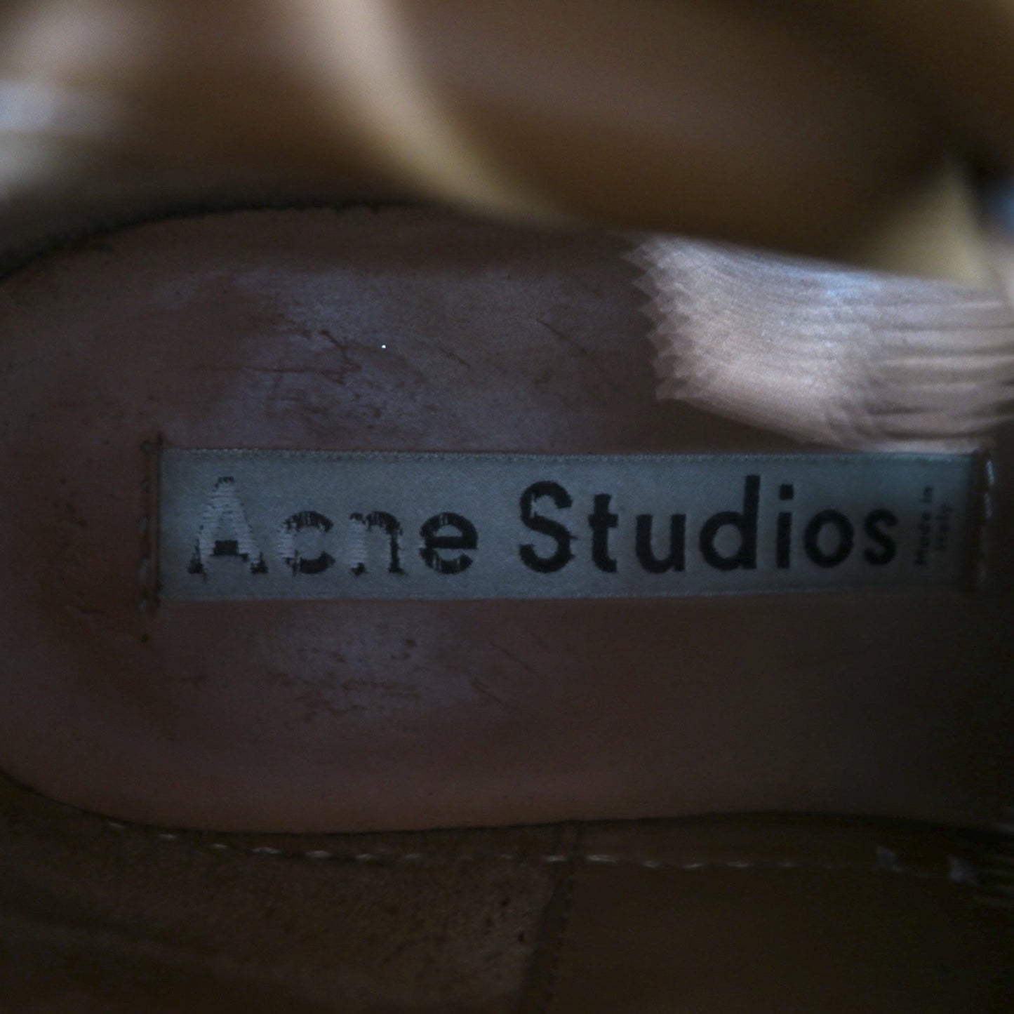 Acne Studios イタリア製 ハイカット レザー スニーカー 26cm ブラウン シボ革 Adrian High FG