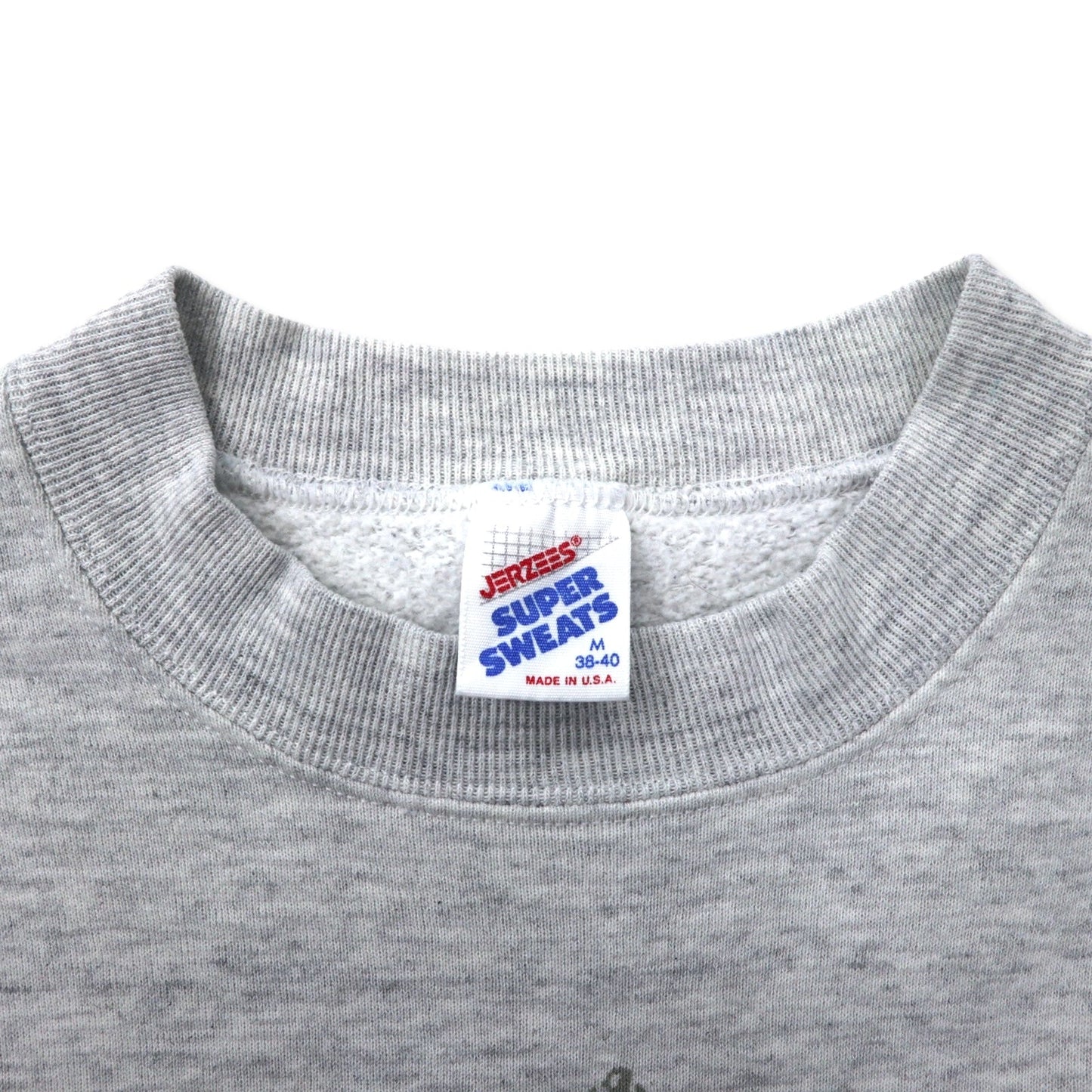 JERZEES USA製 90年代 SUPER SWEATS ユニオンジャック プリント スウェット M グレー コットン ENGLAND